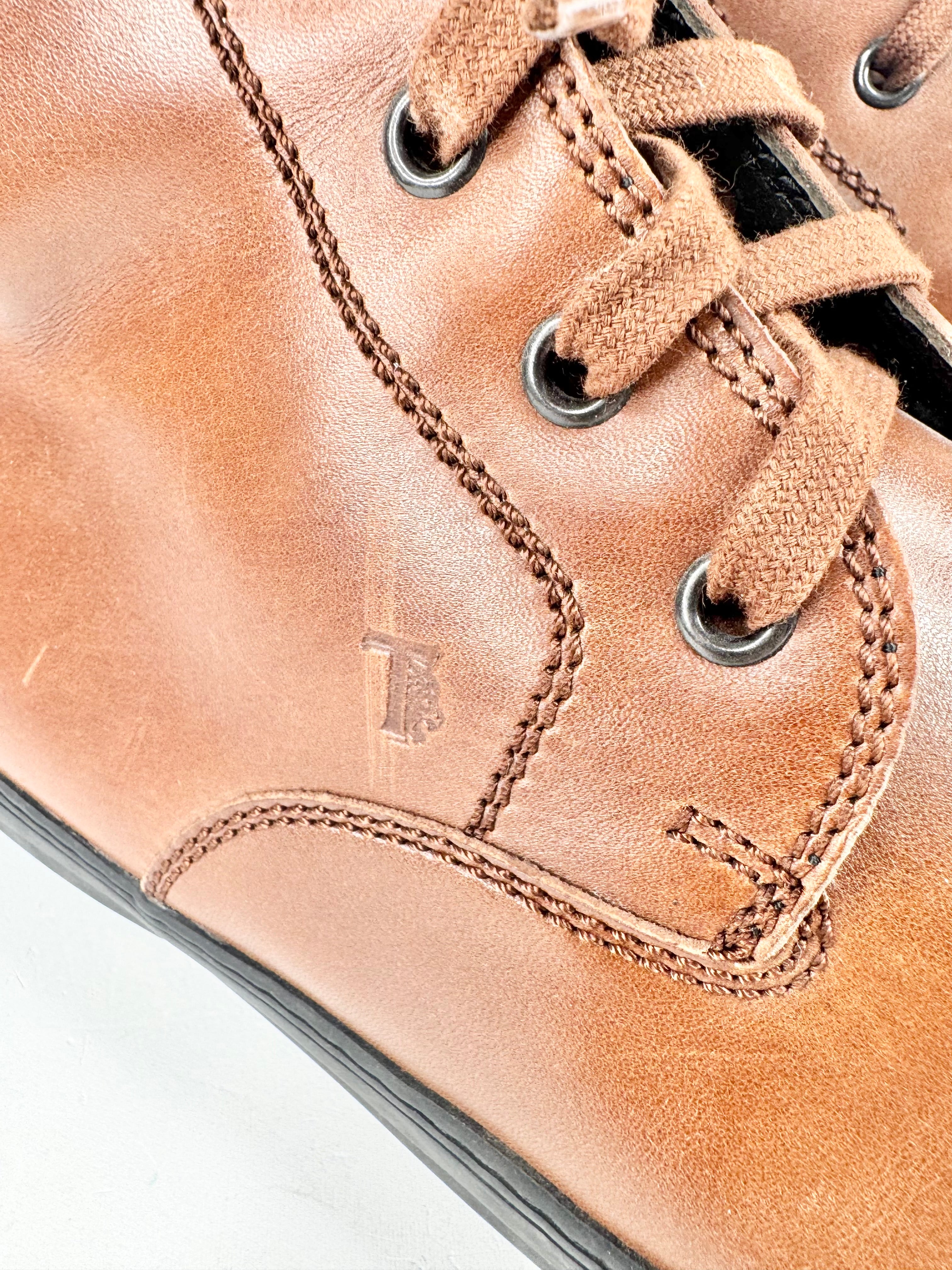 Tod's Milk Chocolate Lace Up Ankle Boots - 8