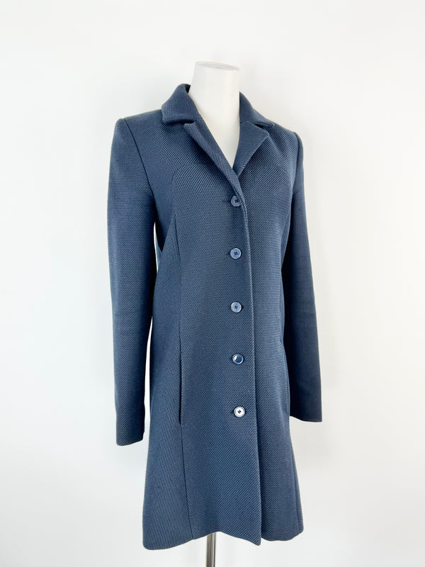 Carven x La Redoute Dark Blue Cotton Blend Coat - AU8