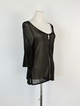 T.L. Wood by Teresa Liano Black Sheer Cardigan - AU8