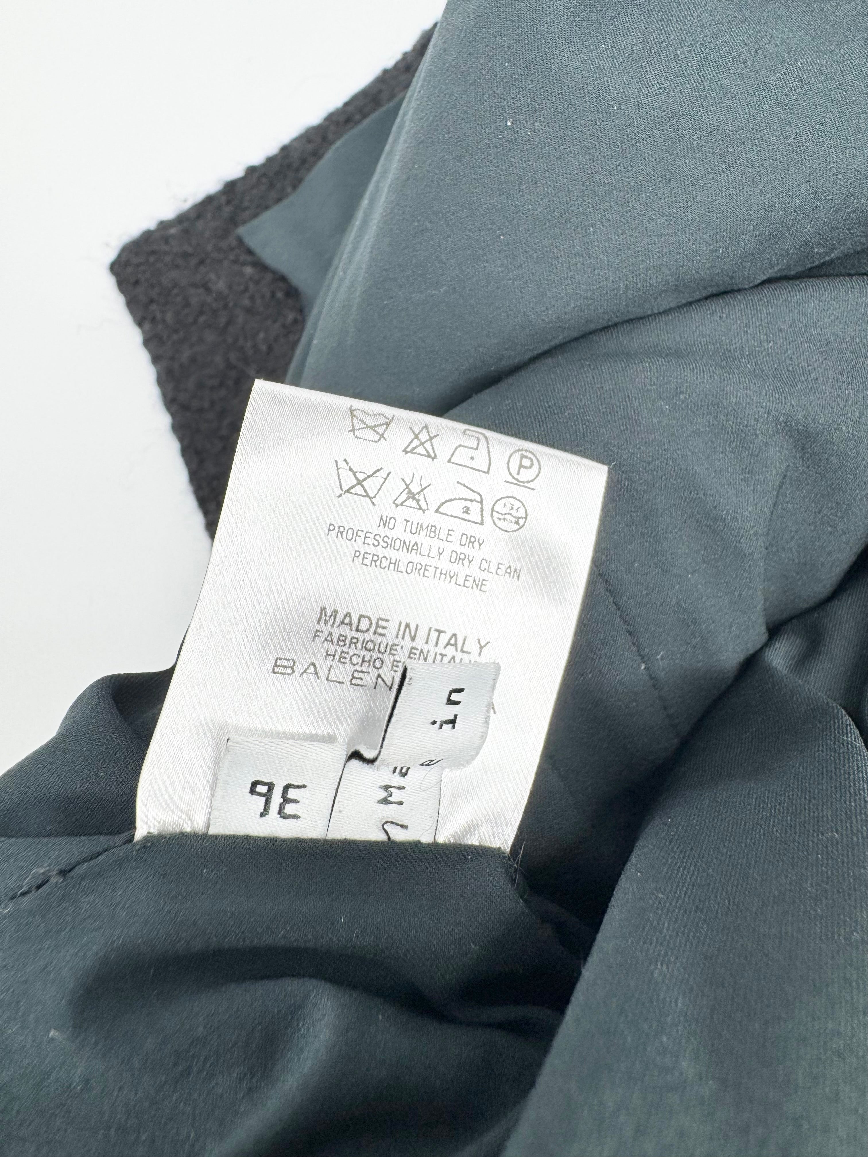 Balenciaga Black Wool & Alpaca Blend Pencil Skirt - AU8