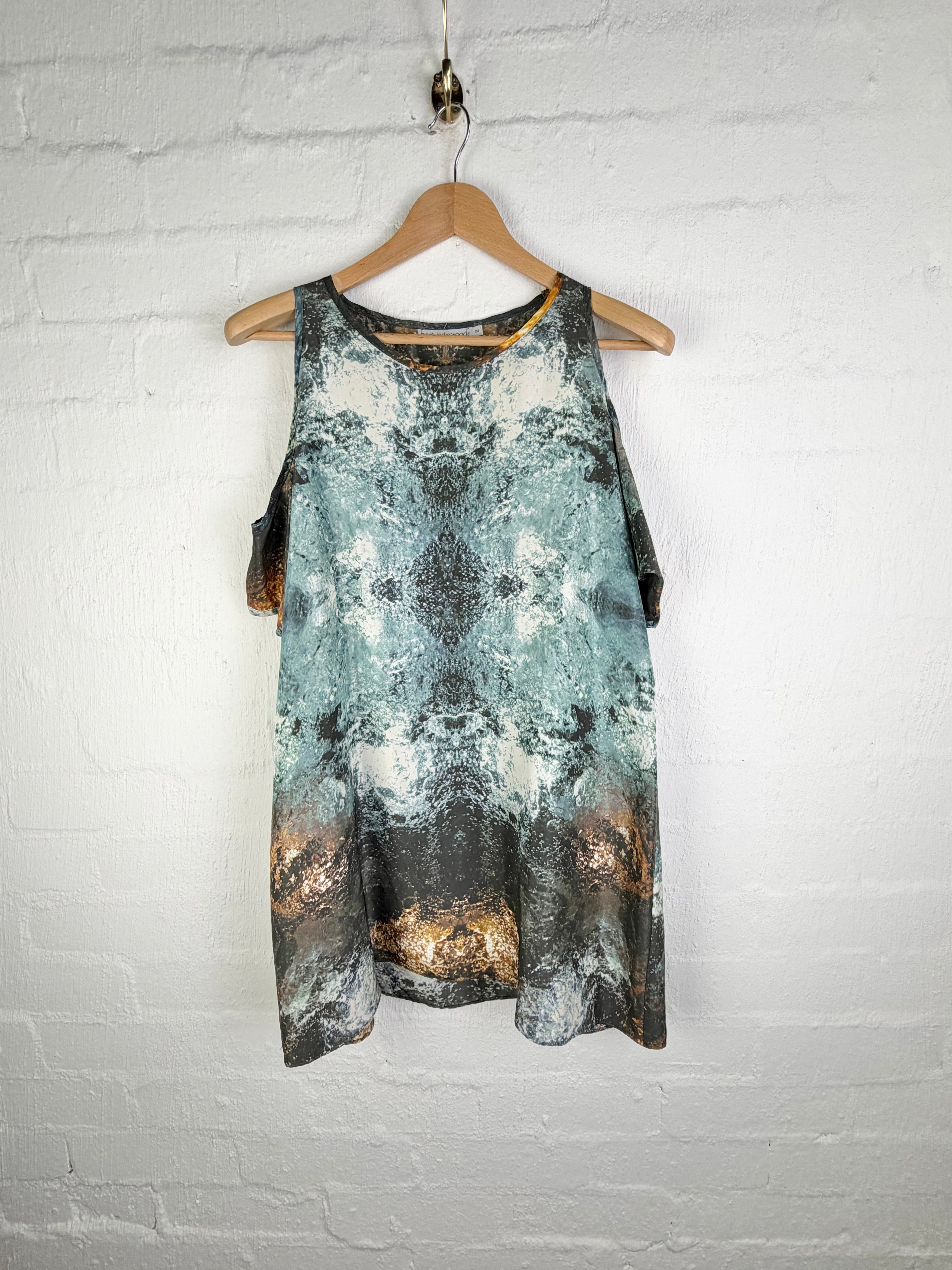 Beau in the Woods Abstract Pattern Silk Blouse - AU8