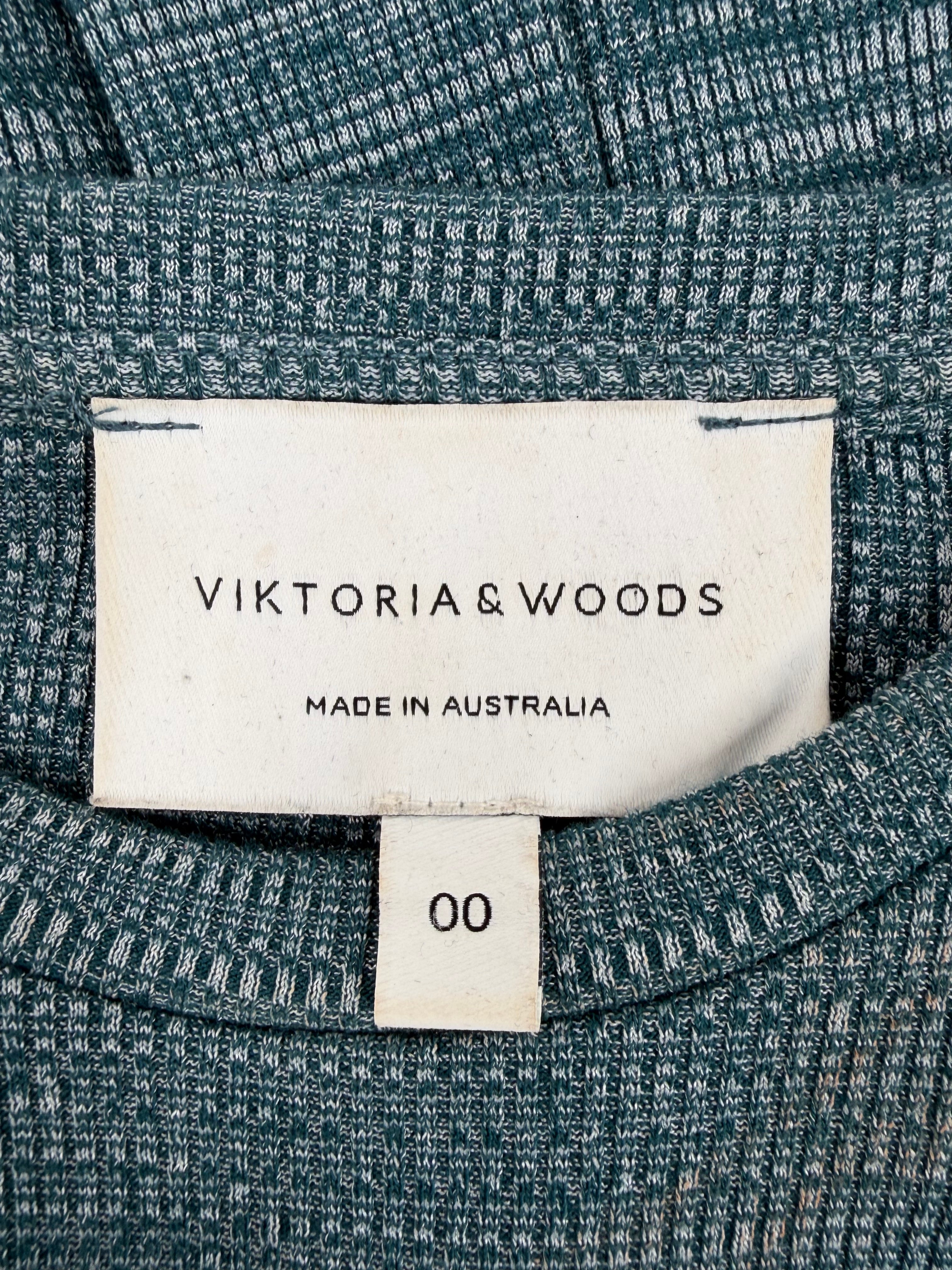 Viktoria & Woods Green Ribbed Bodycon Dress - AU6/8