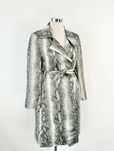 Carla Zampatti Silk Snakeskin Pattern Coat - AU14