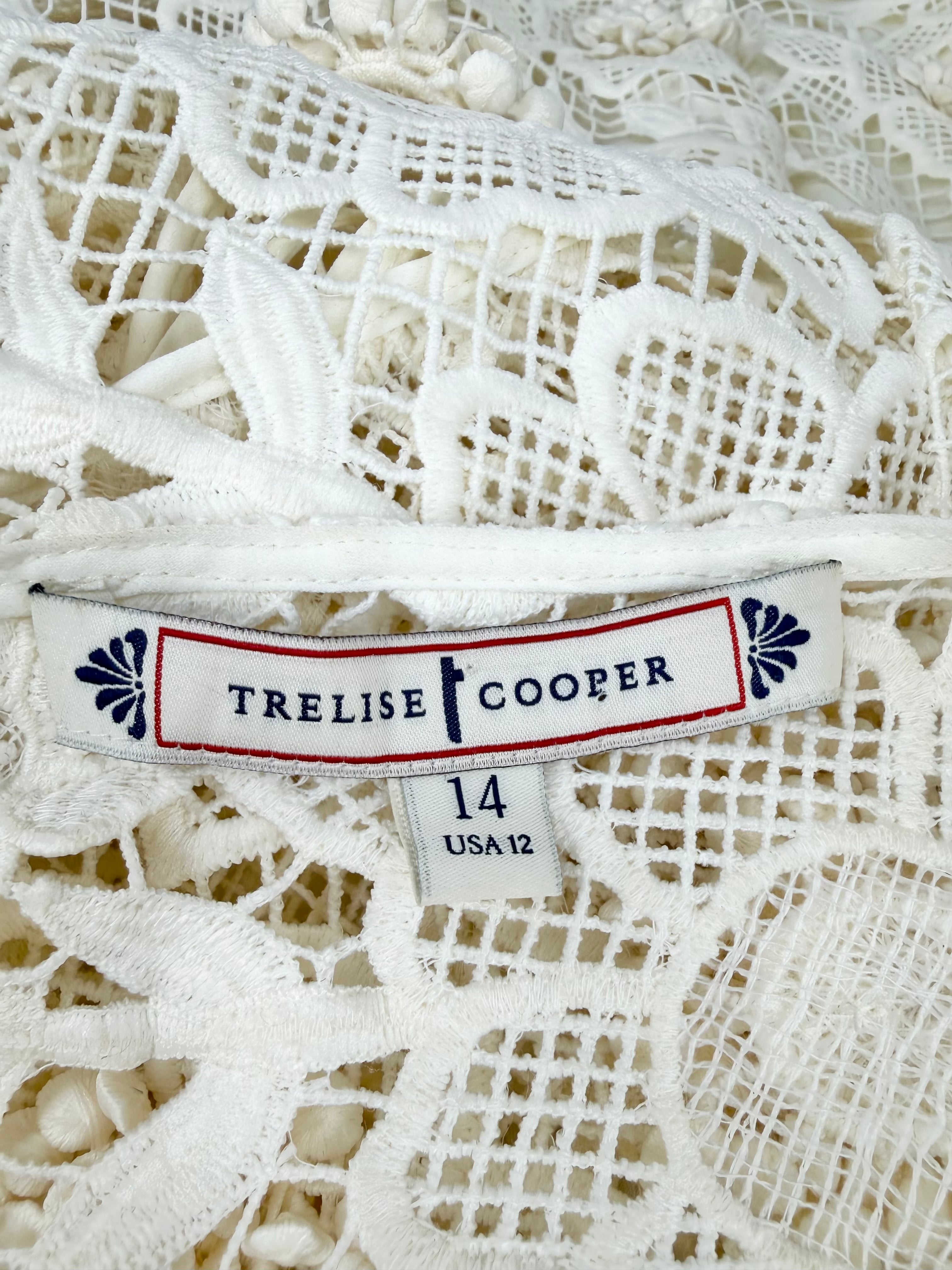 Trelise Cooper Ivory 'One More Dance' Lace Midi Dress - AU14