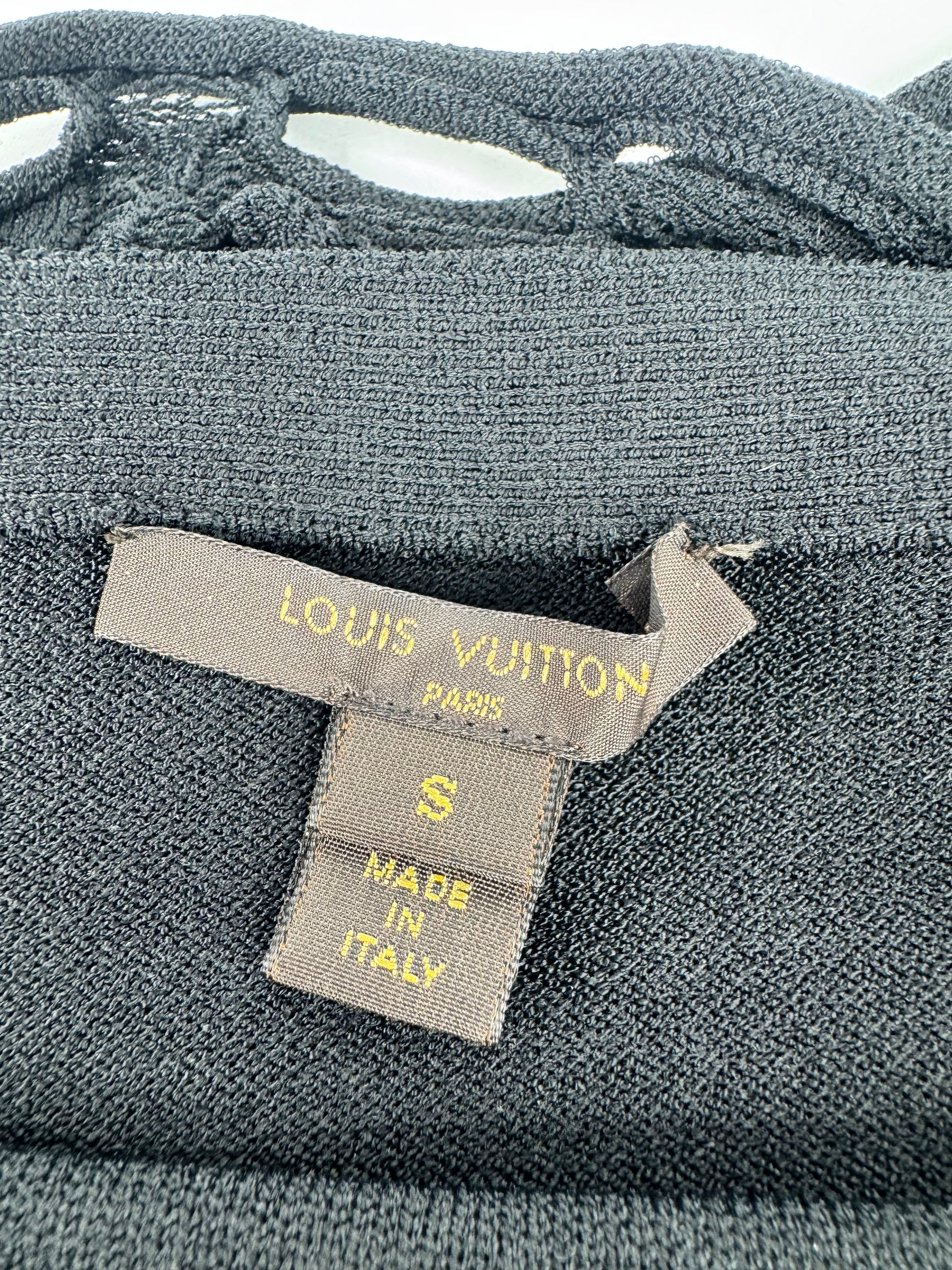 Louis  Vuitton Black Stretch Knit Skirt With Cut Out Detail - AU8