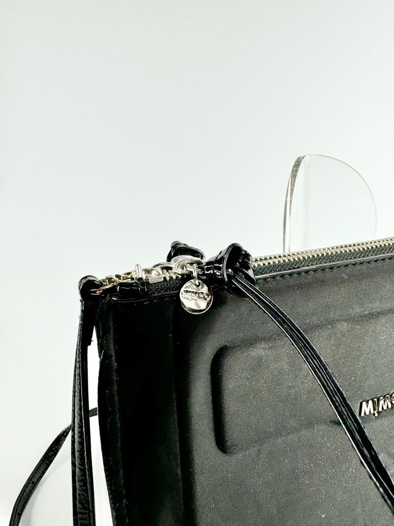 Mimco Black Neoprene Cross Body Bag