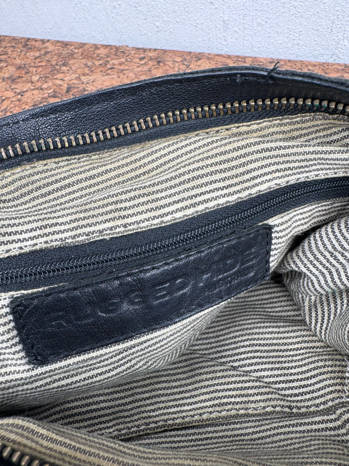 Rugged Hide Black & Brown Leather Bag