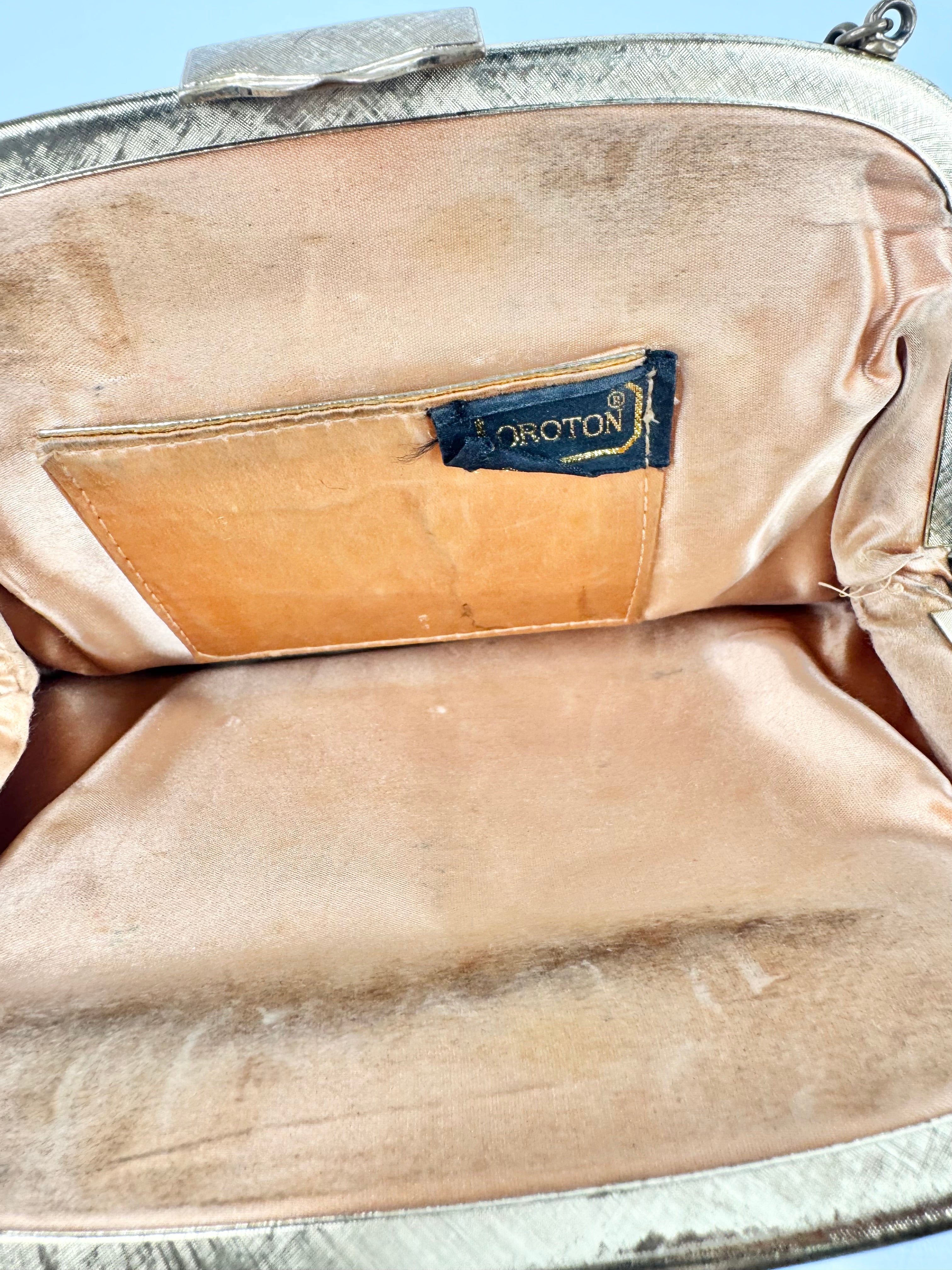 Vintage Oroton White Metal Mesh Bag