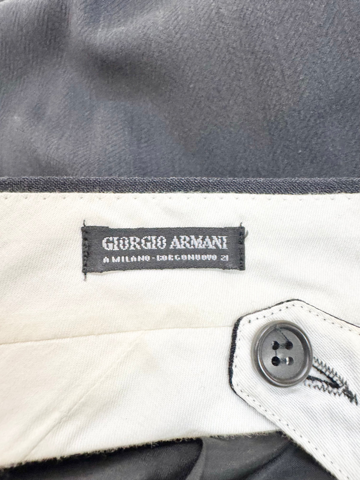 Vintage 80s Giorgio Armani Black Wide Leg Slacks - AU8/10