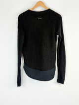 Armani Exchange Black Wool & Mohair Blend Sweater - AU10