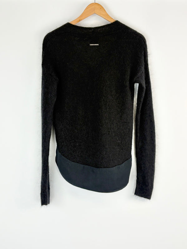 Armani Exchange Black Wool & Mohair Blend Sweater - AU10