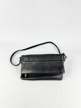 Status Anxiety Black Grained Folded Leather Bag