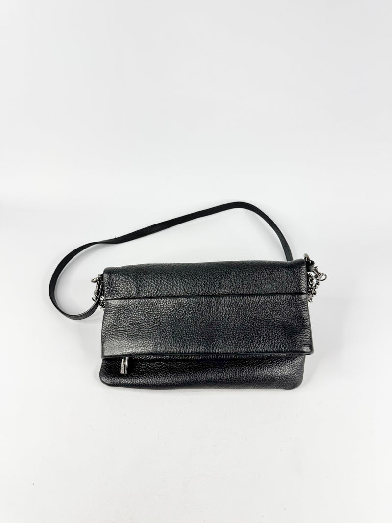 Status Anxiety Black Grained Folded Leather Bag