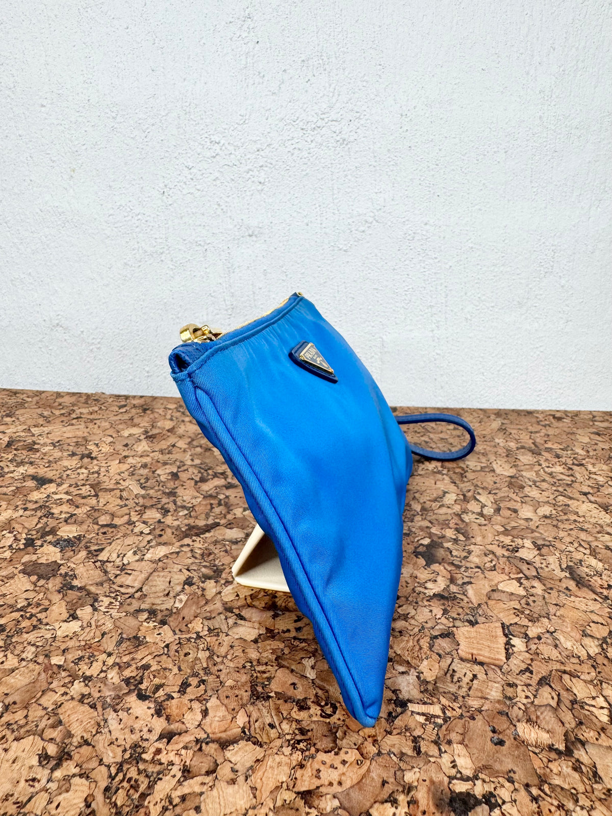 Prada Azzurro Nylon Wristlet