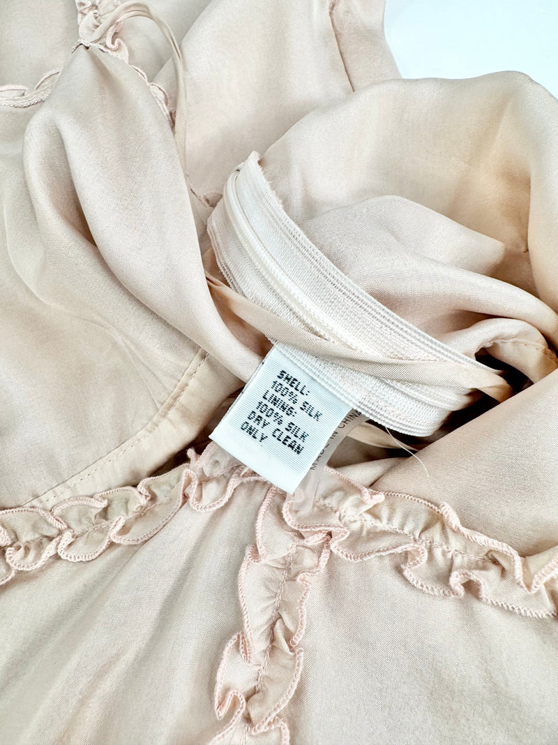 Little Joe Coral Peony Frill Dress - AU10