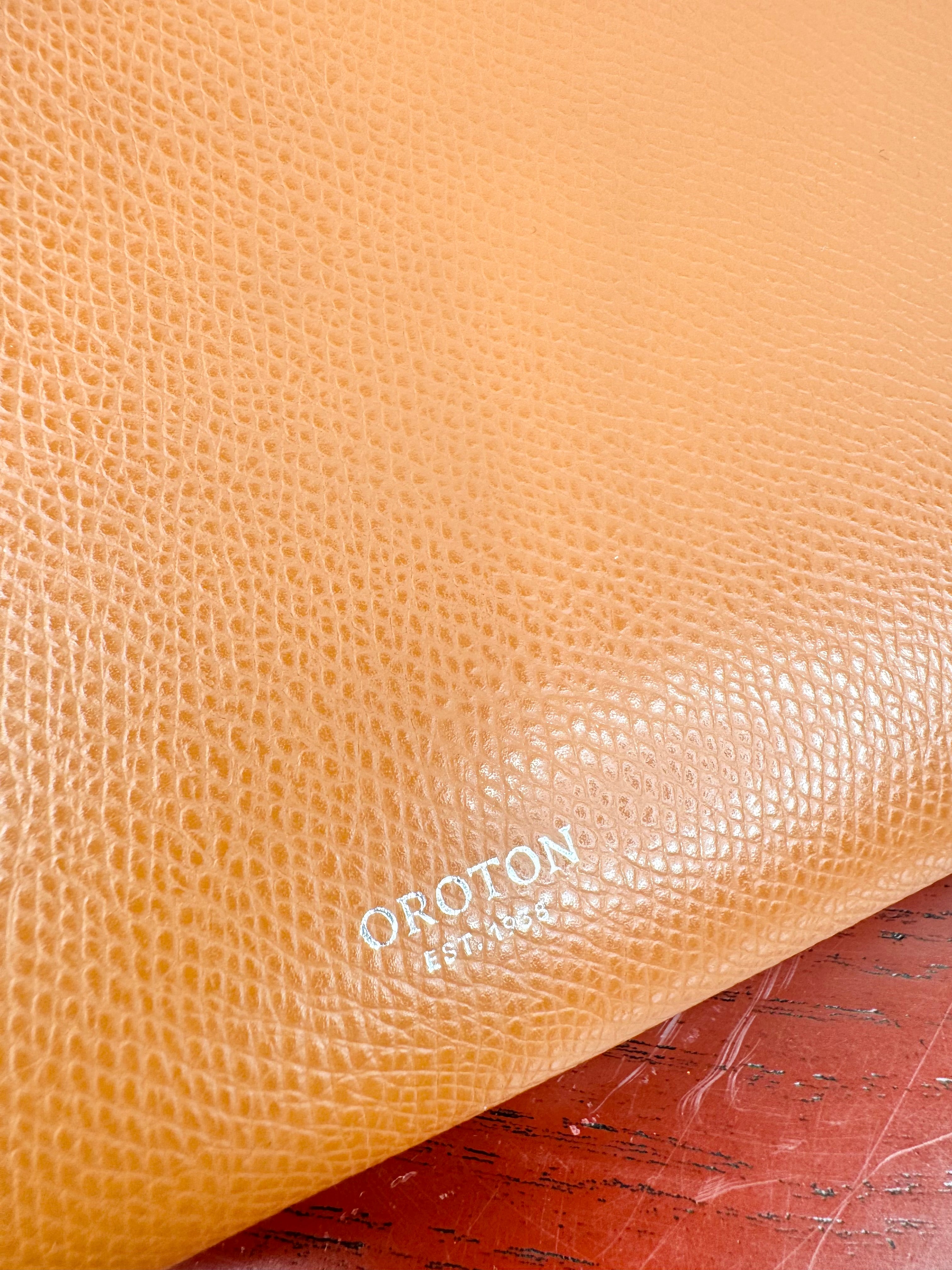 Oroton Tan Leather Cross Body Bag