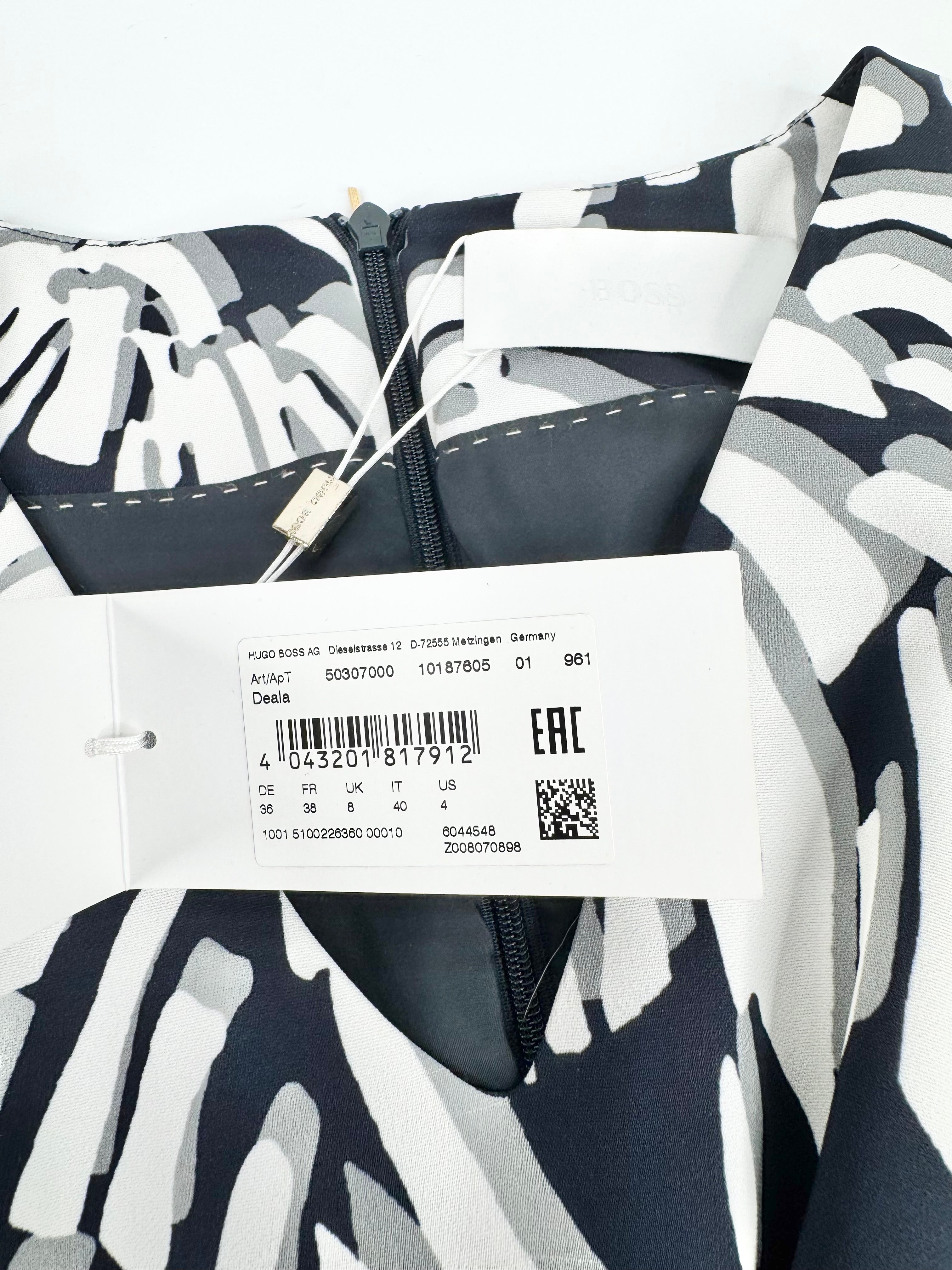 Hugo Boss Blue & White Floral 'Deala' Dress NWT - AU8