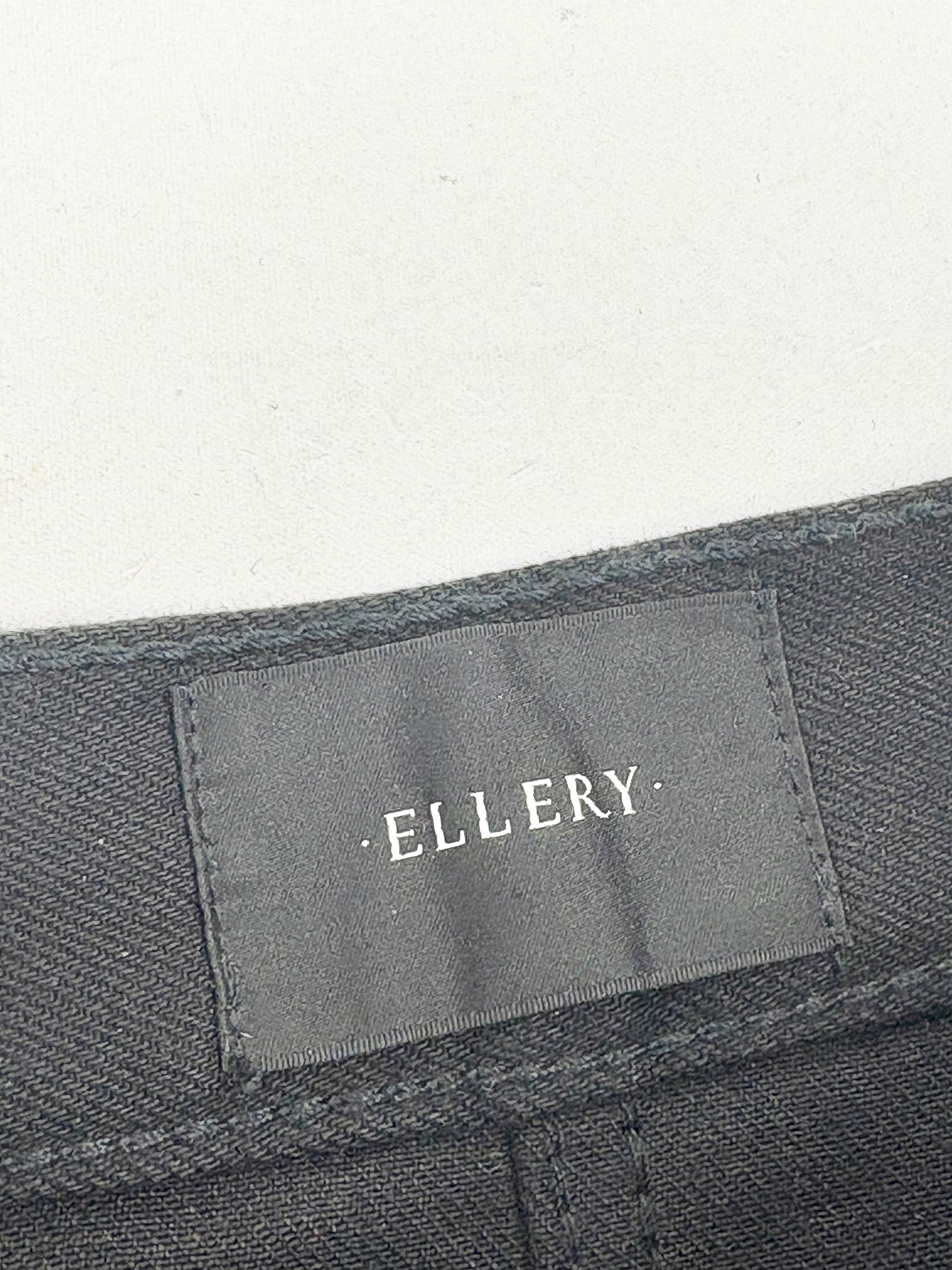 Ellery Black Denim High-Rise Flared Jeans - 28