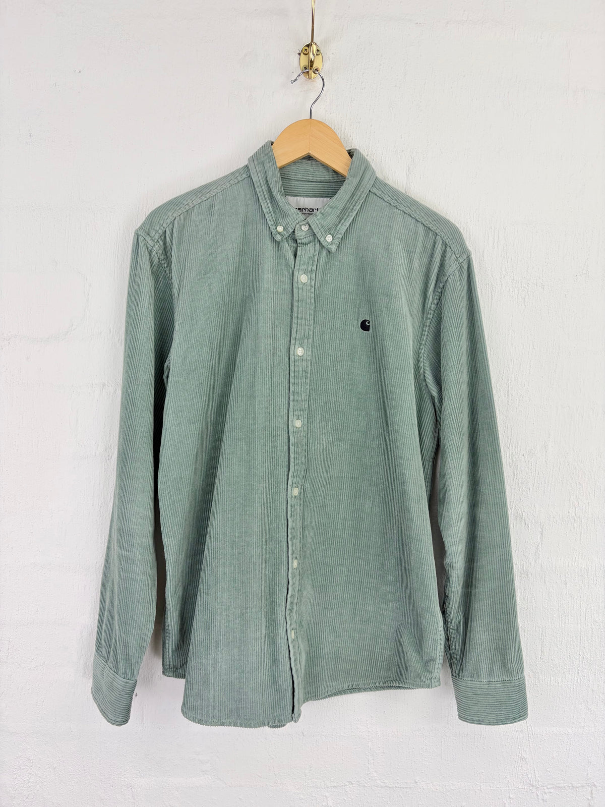 Carhartt Muted Mint 'Madison' Fine Cord Shirt - M