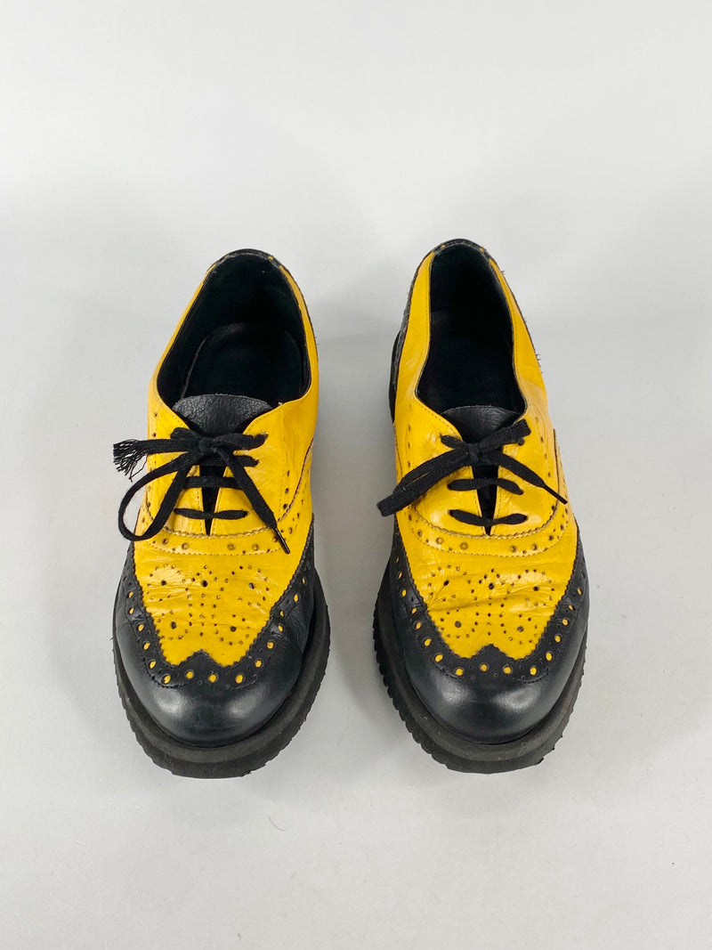 Banana Republic Black & Yellow Brogues - EU37.5