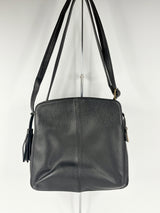Cosgrove & Beasley Black Grained PU Shoulder Bag