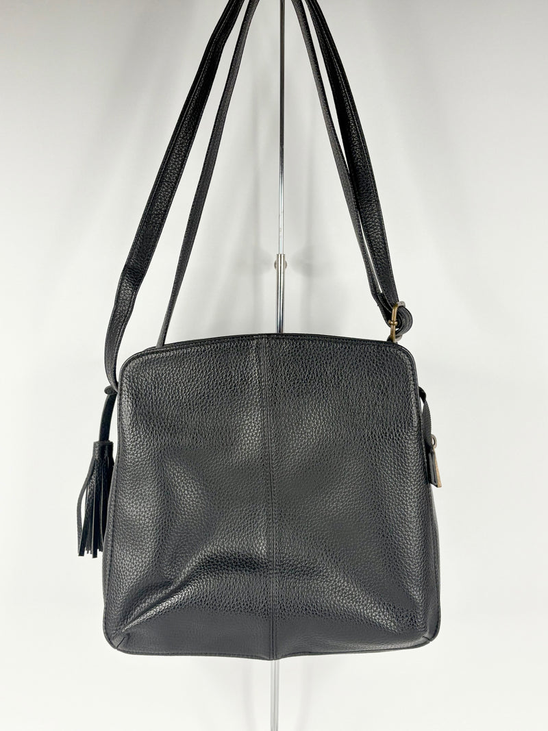 Cosgrove & Beasley Black Grained PU Shoulder Bag