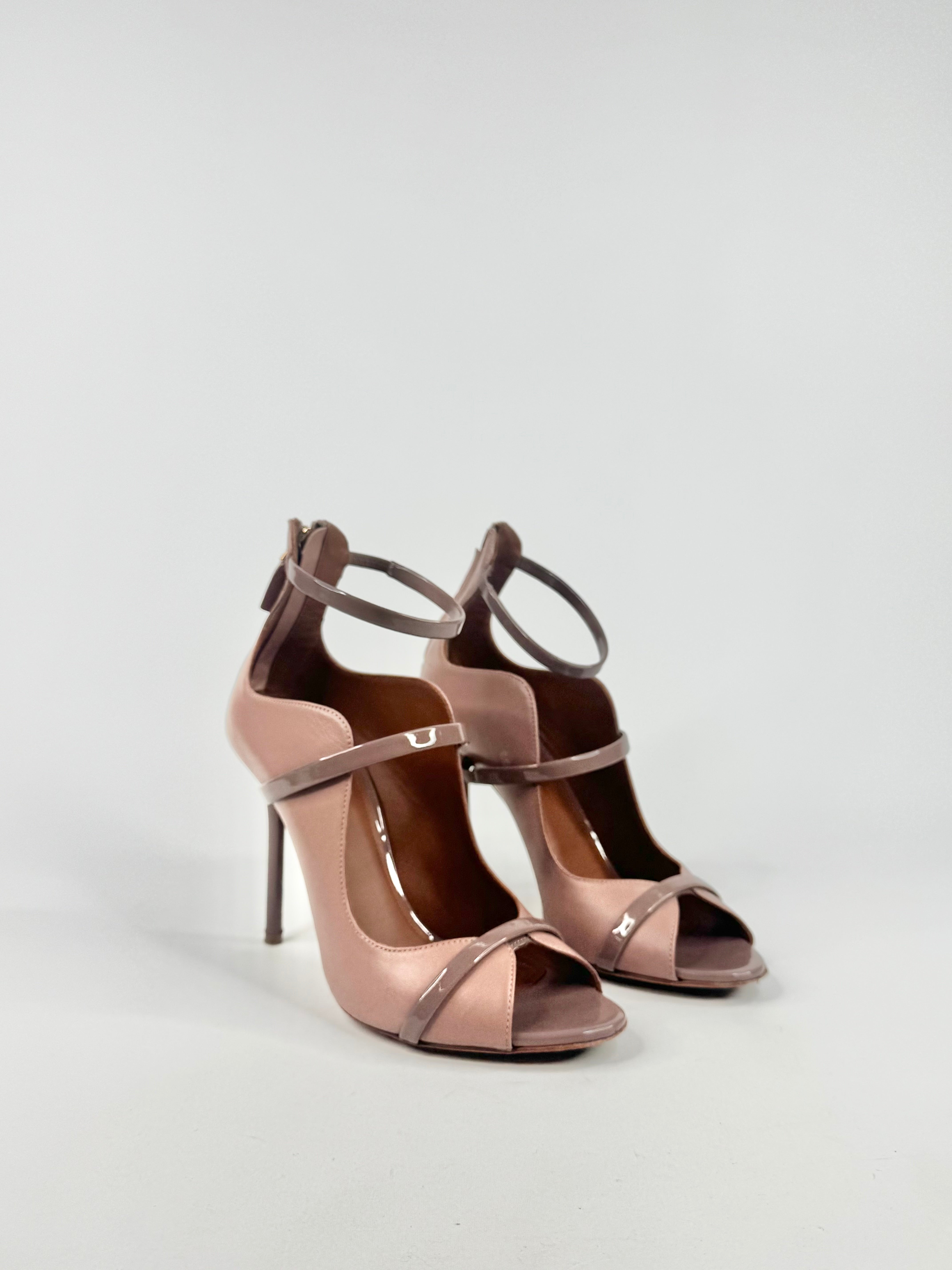 Malone Souliers Mika Luwalt Dusty Mauve Peep Toe Stilettos - EU37