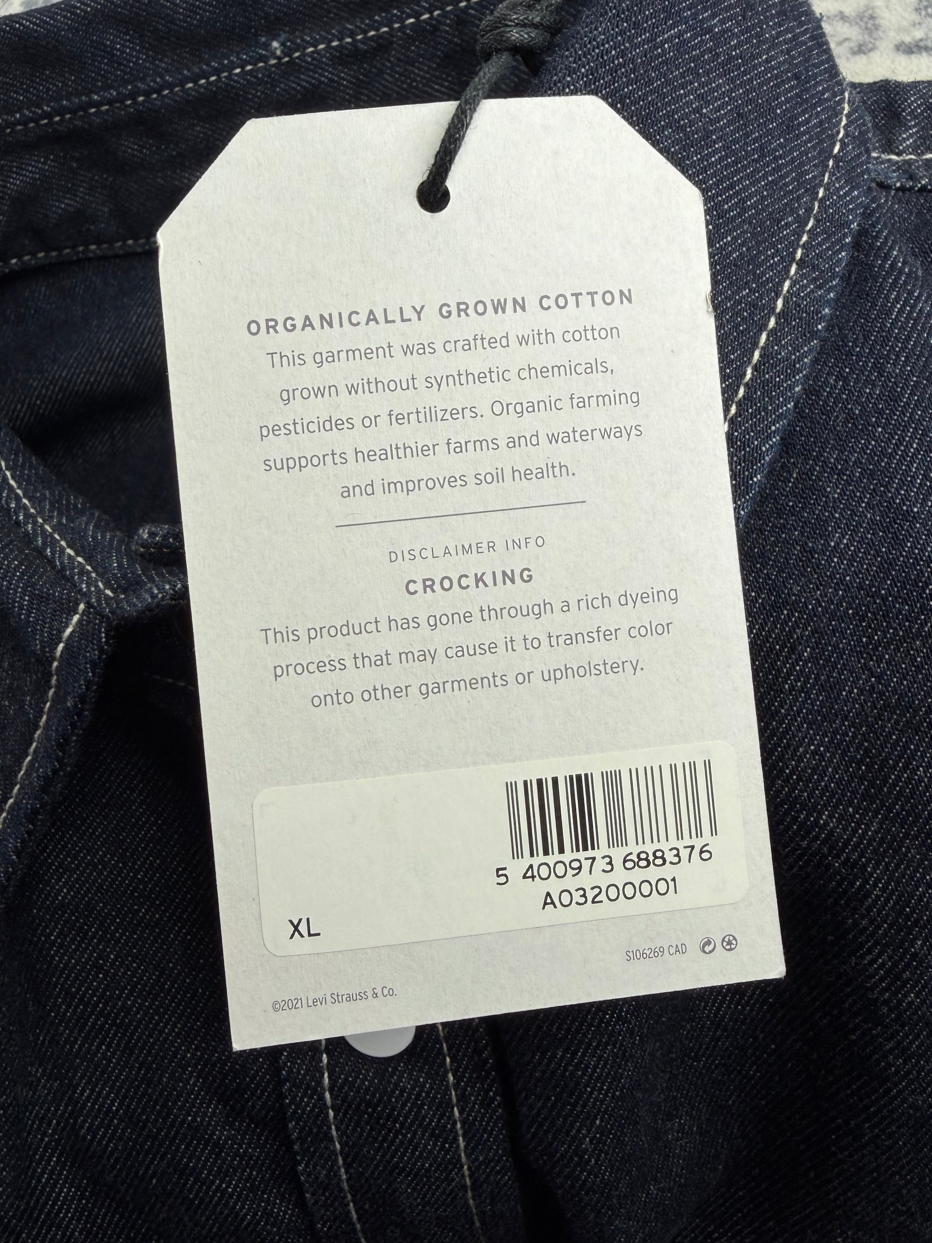 Levi's Dark Blue & White Click Button Shirt - XL