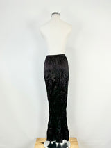 Jean Jones Black Crinkle Maxi Skirt - AU10