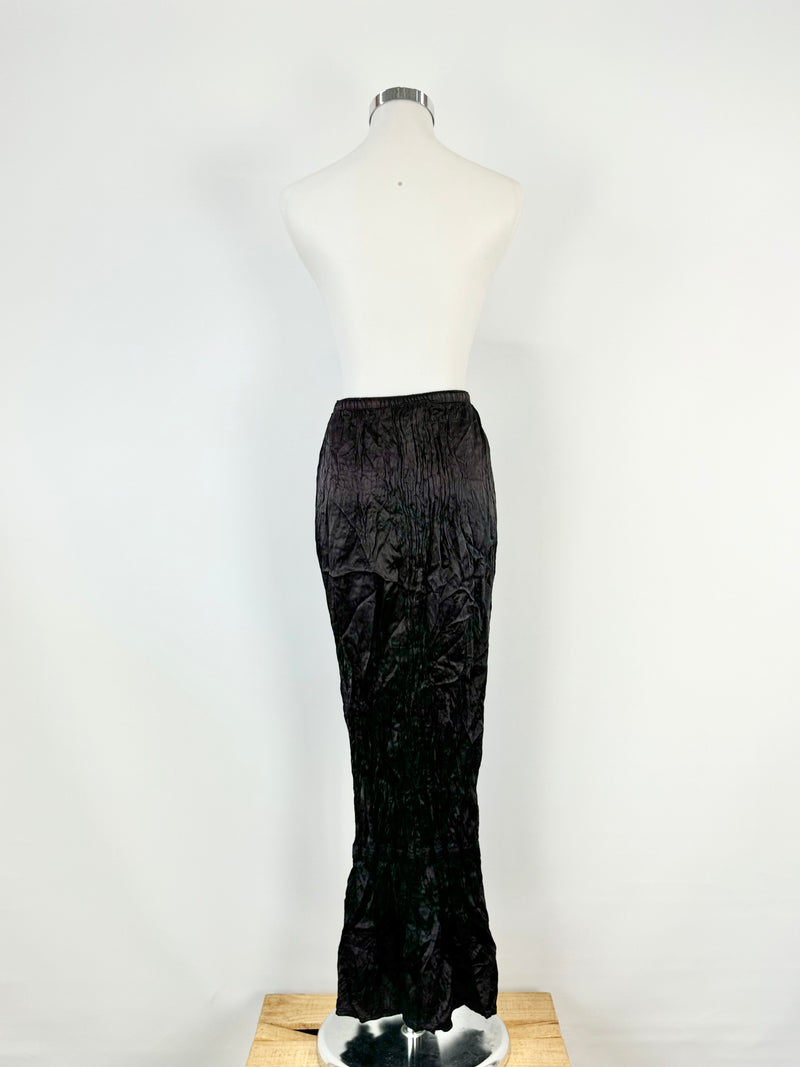 Jean Jones Black Crinkle Maxi Skirt - AU10