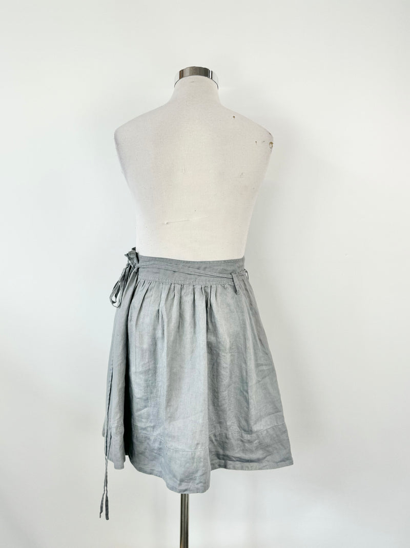 Lee Mathews Grey Linen Skirt - AU14