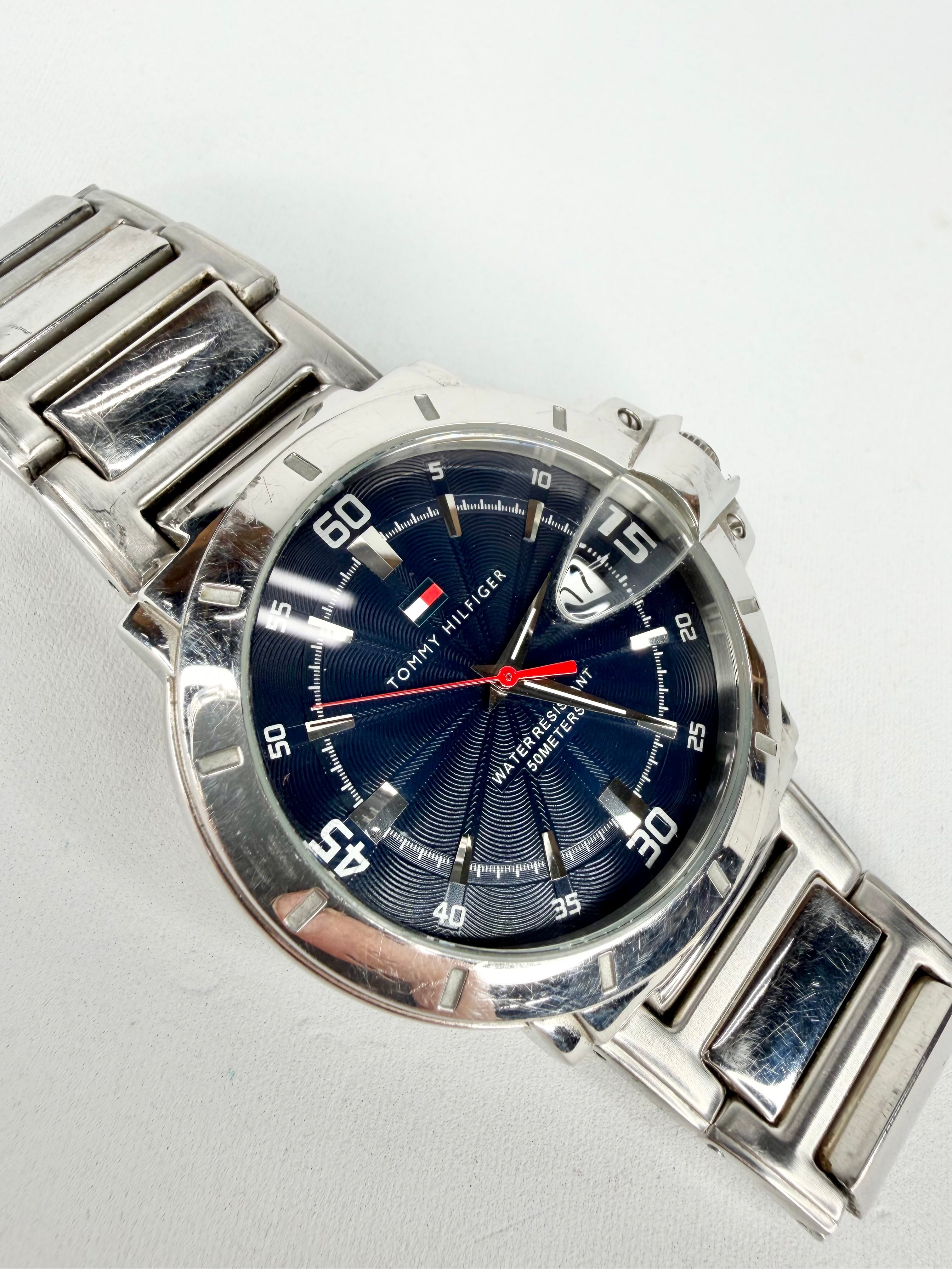 Tommy Hilfiger Navy Dial Stainless Steel Quartz Watch