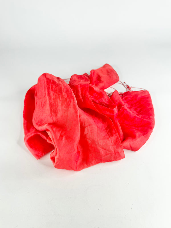 Long Red Silk Scarf