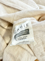 Cable Melbourne Pastel Apricot Wool Jumper - AU8