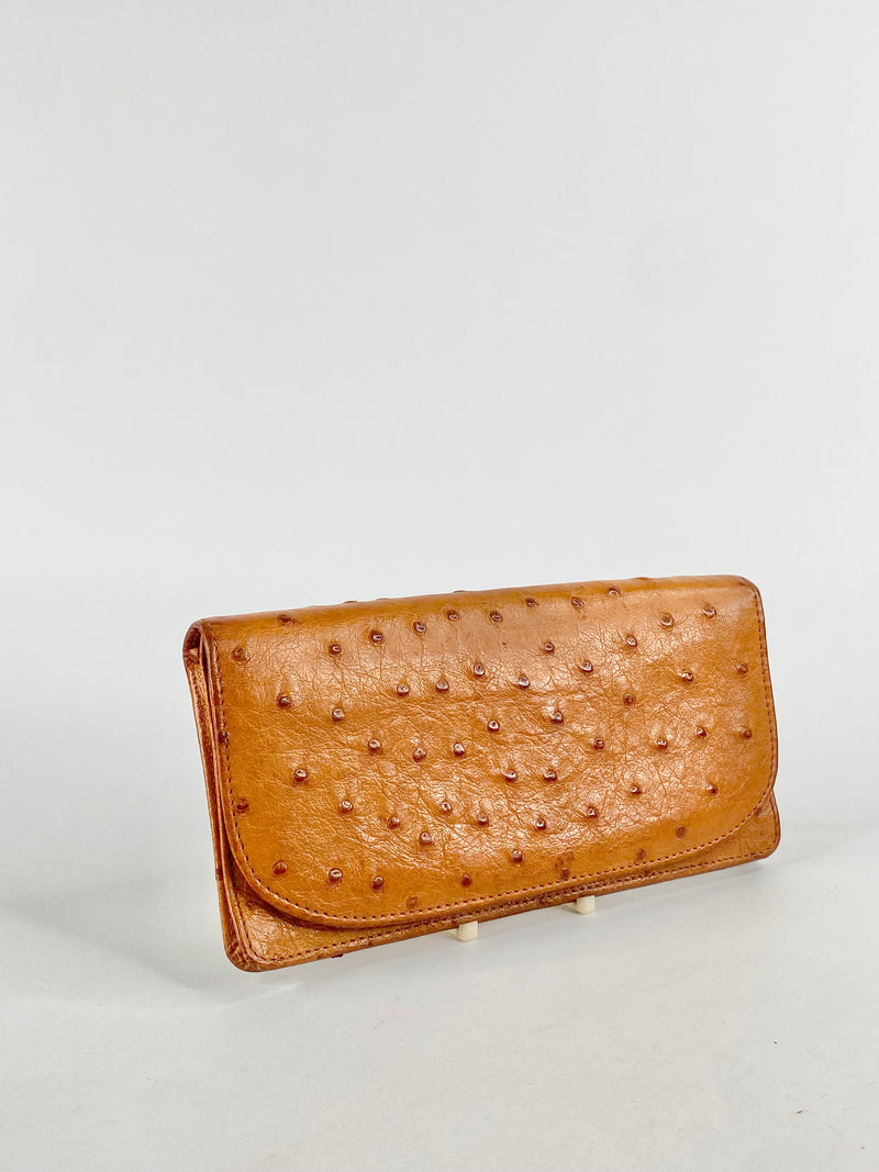 African Ostrich Tan Wallet