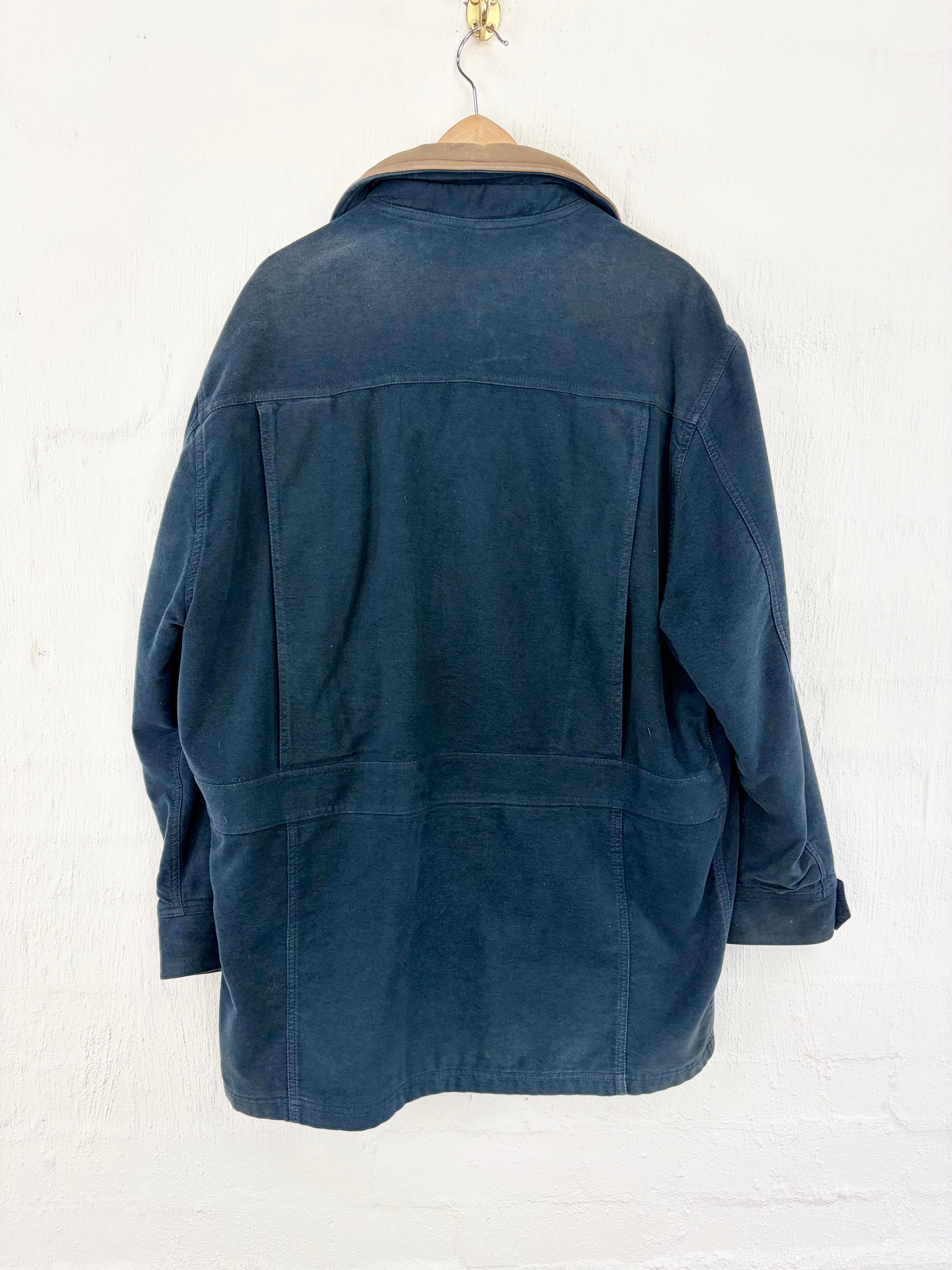Vintage R.M. Williams Blue & Tan Cotton Moleskin Jacket - M