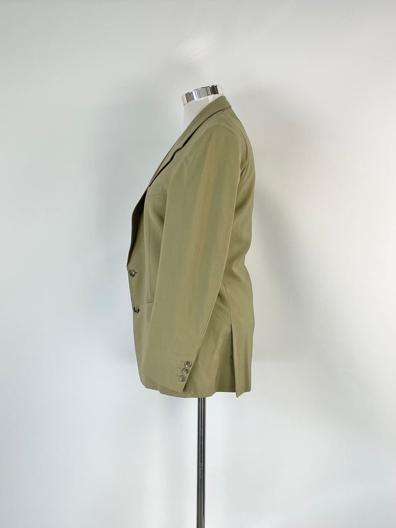 Valentino Uomo Olive Wool Blazer - 48R