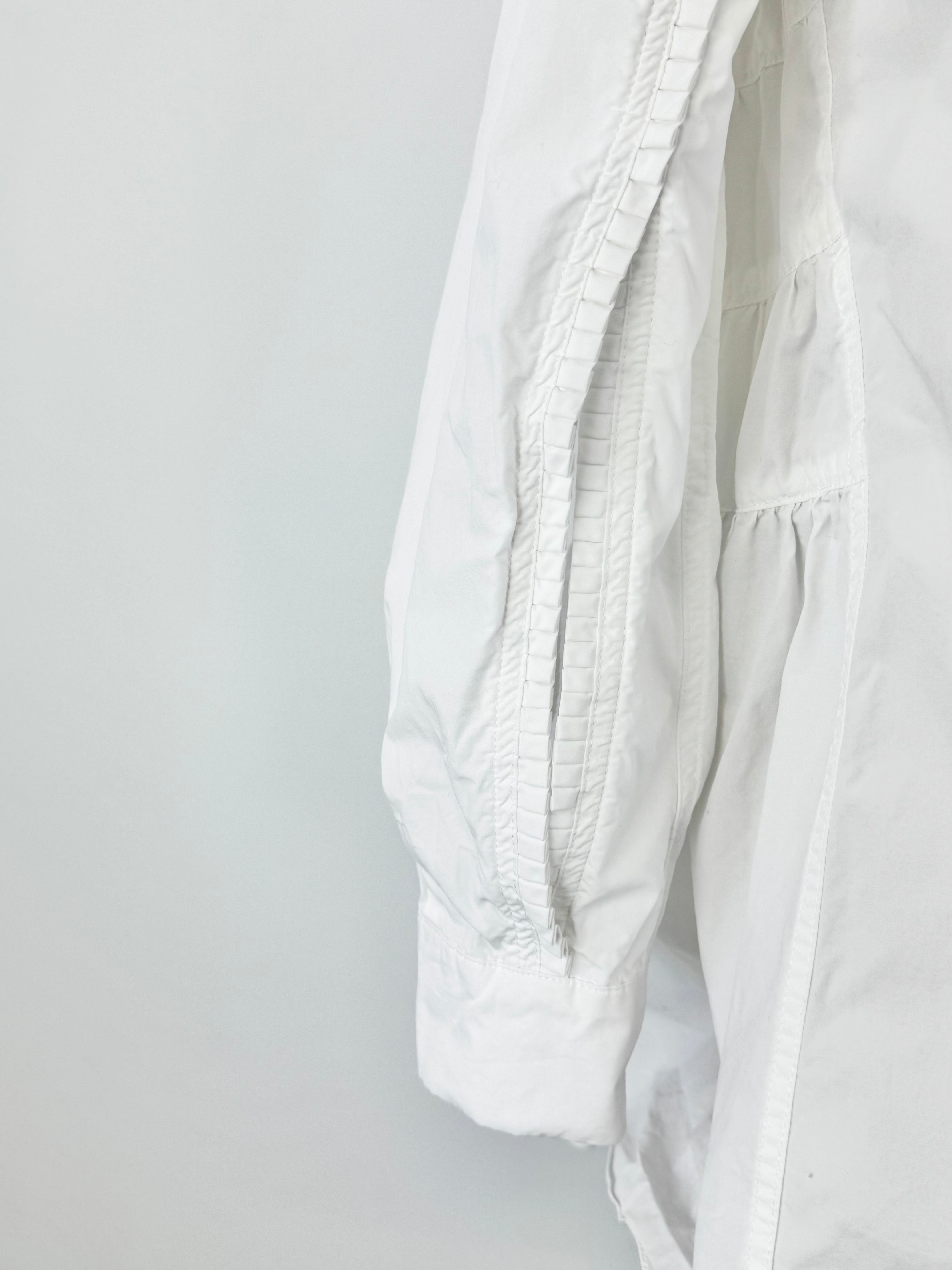 Alexander McQueen White Cotton Tiered Blouse - AU10/12
