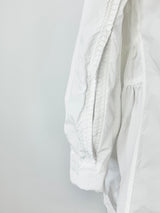 Alexander McQueen White Cotton Tiered Blouse - AU10/12