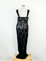 Gerry Shaw Black Lace Formal Dress - AU14