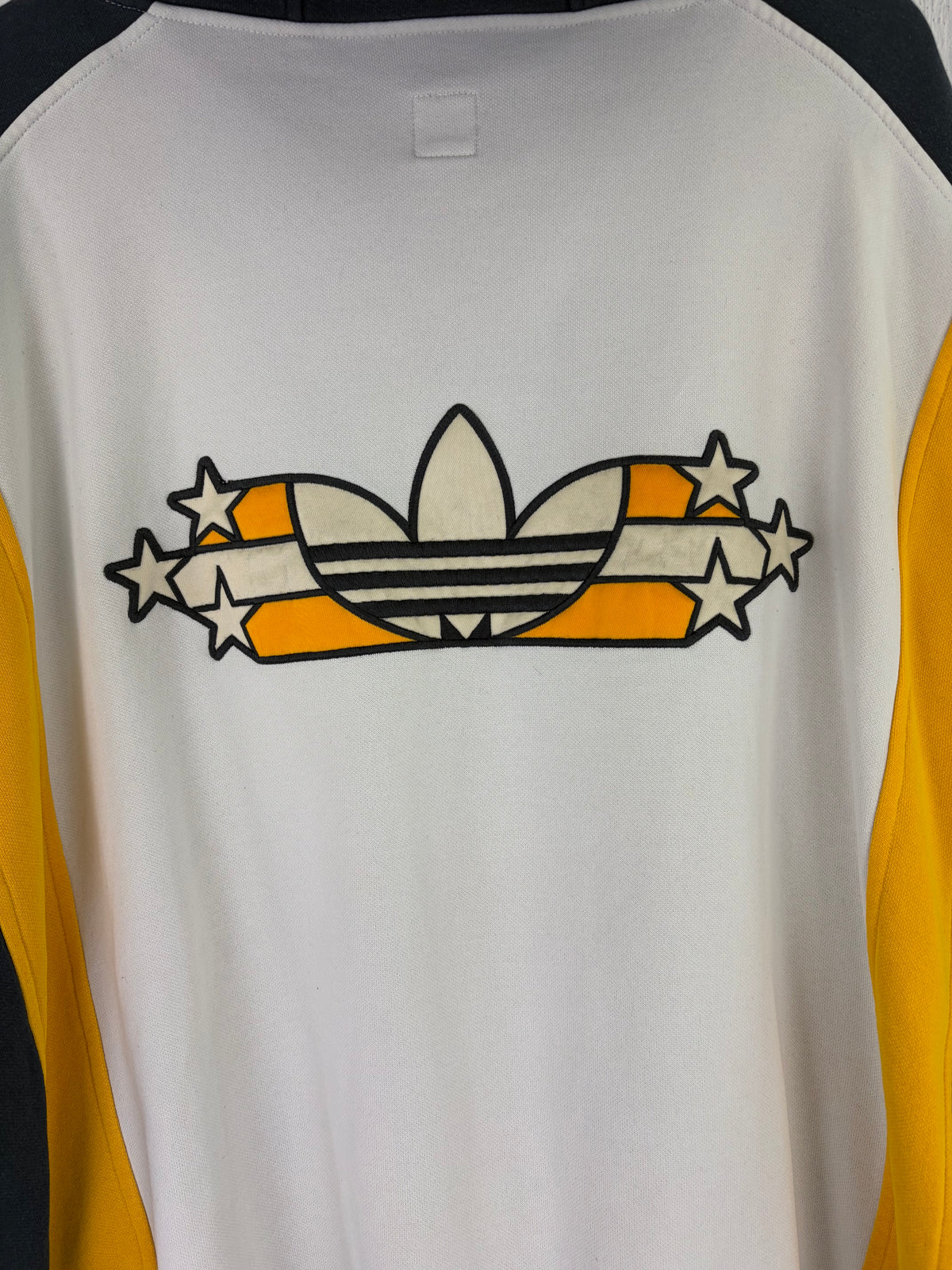 Vintage Adidas White Black & Yellow Sweatshirt - 3XL
