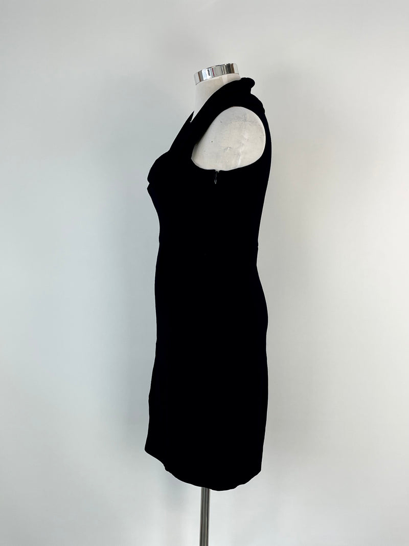 Willow Black Wool Sleeveless Midi Dress - AU12