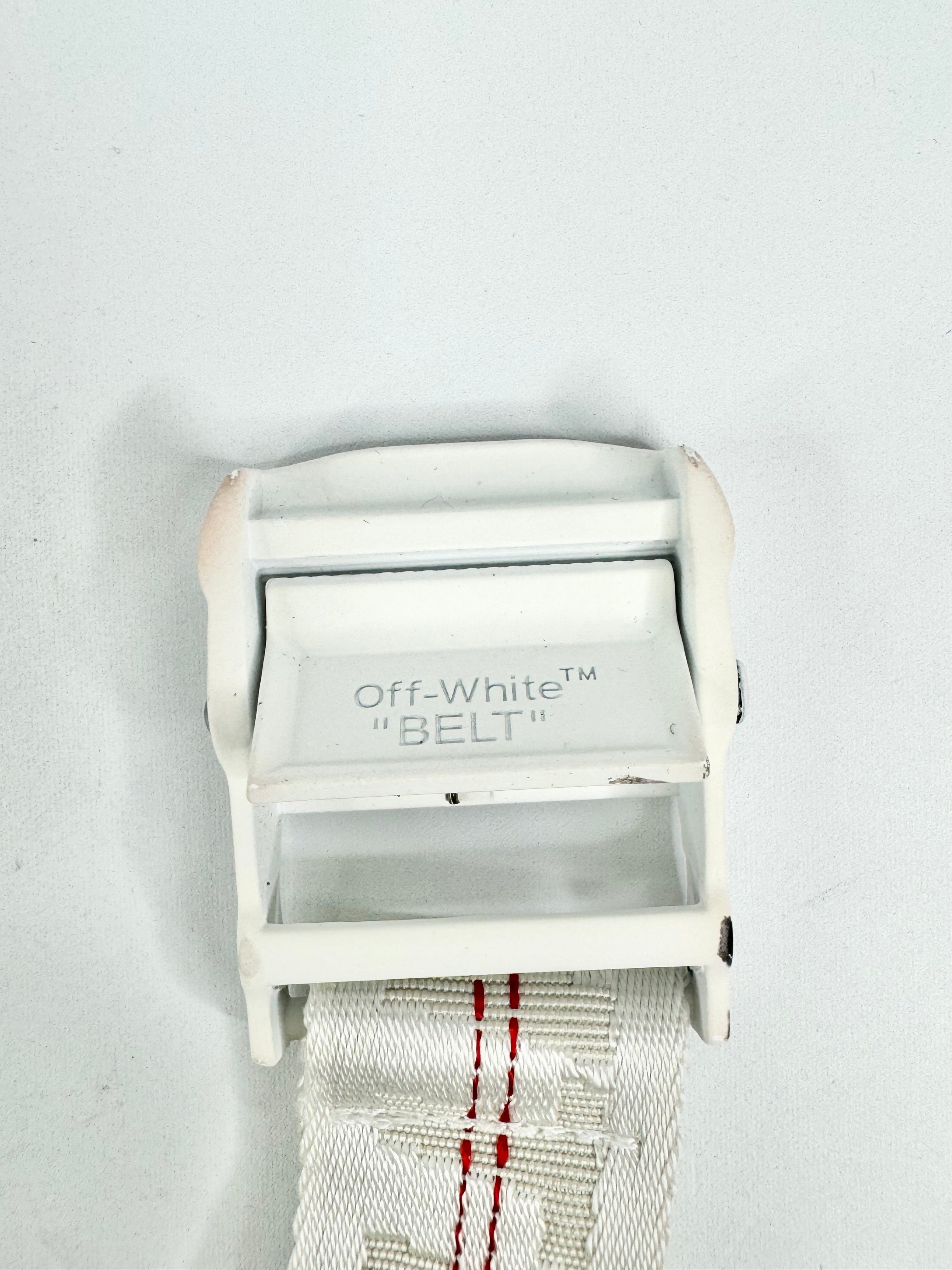 Off-White White & Red Industrial XL Belt
