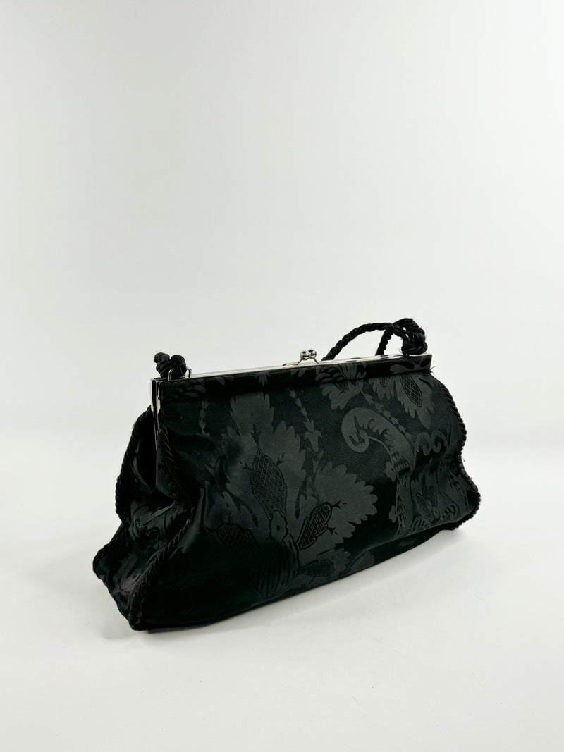 Vintage 1997 Dolce & Gabbana Black Brocade Handbag