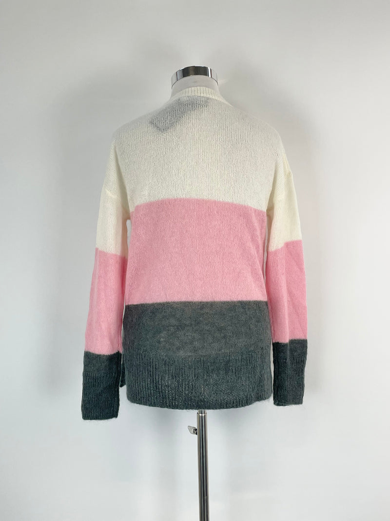 Cable Melbourne Pink 'Suri' Colour Block Knit Sweater - AU14