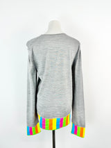 Comme des Garçons Grey Fluro Trim Top - M