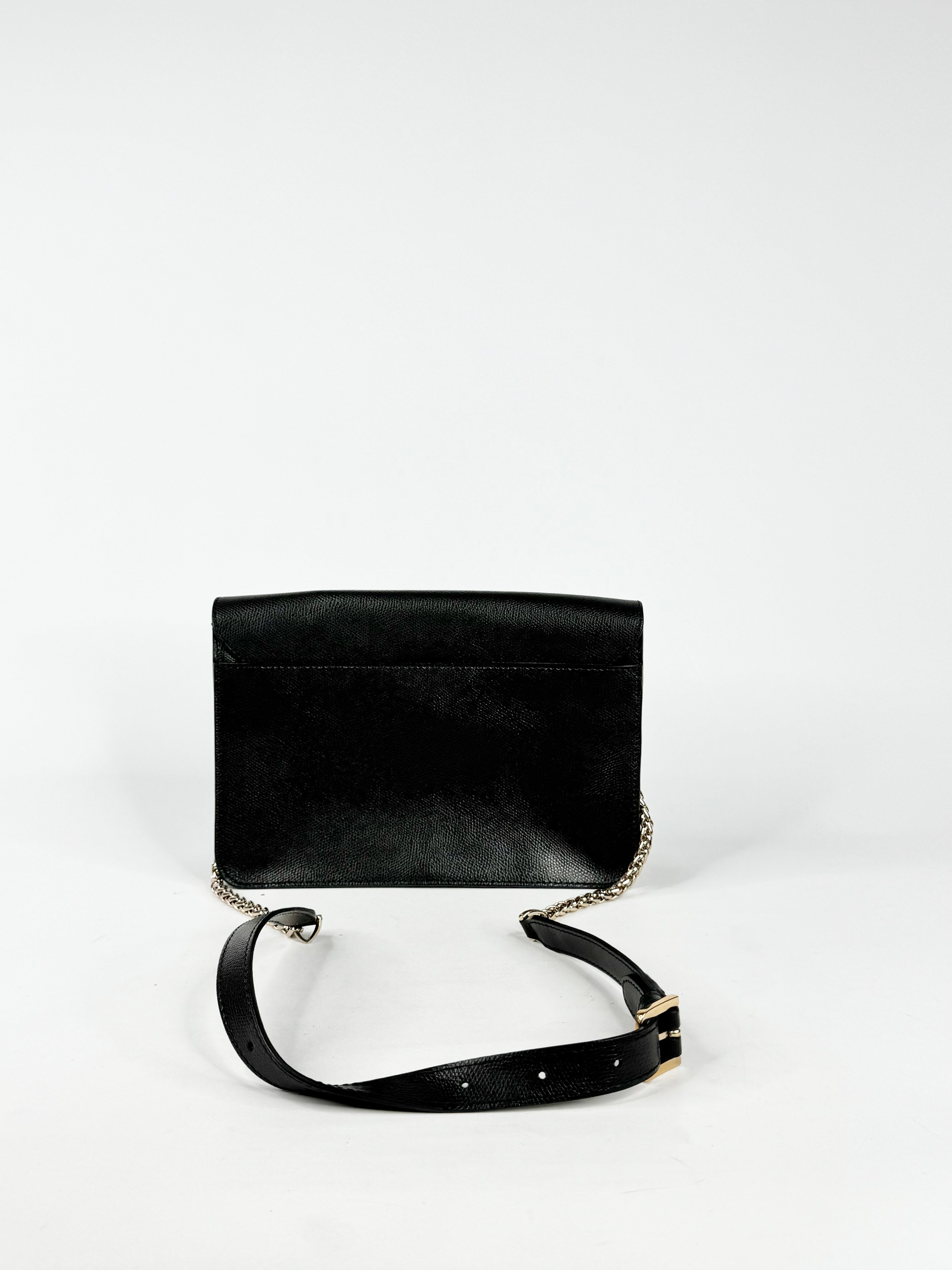 Furla Black Leather Cross Body Bag