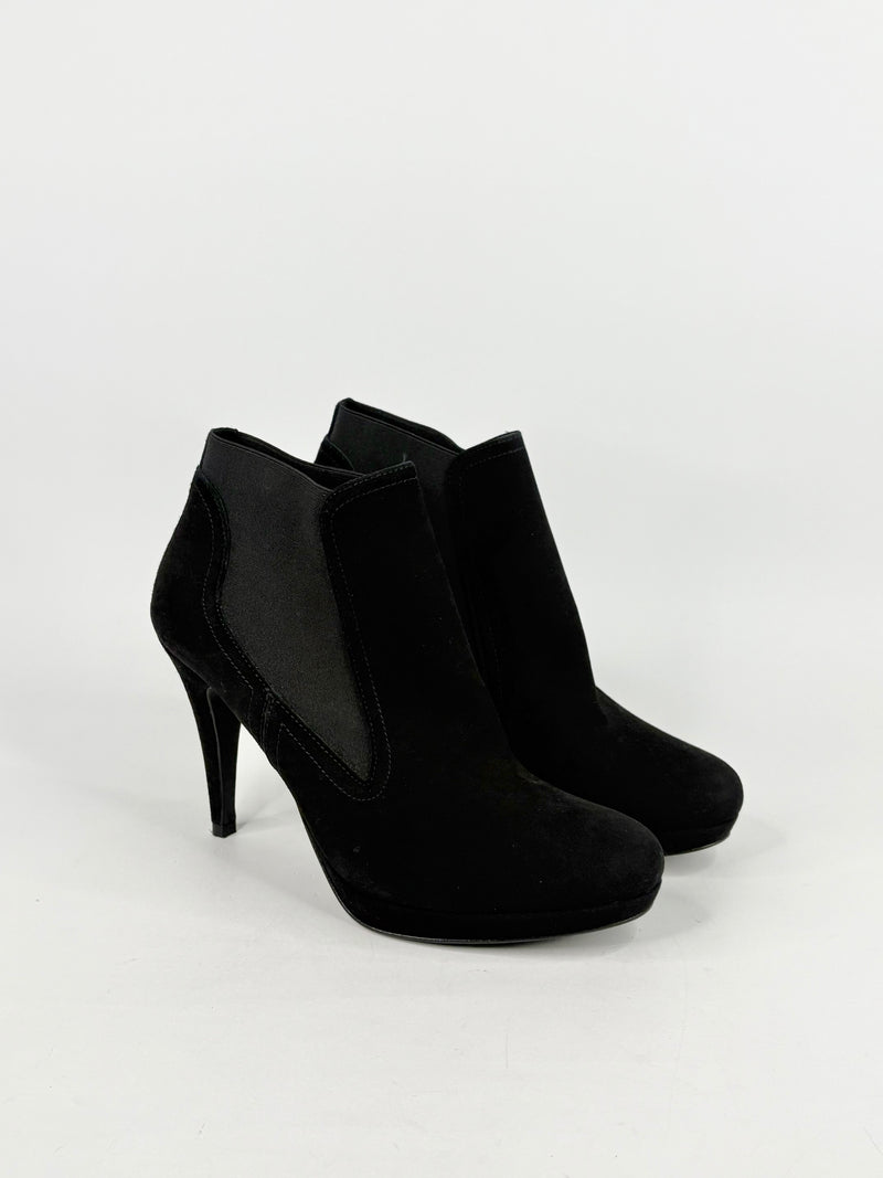 Karen Millen Black Suede Ankle Boots - EU40