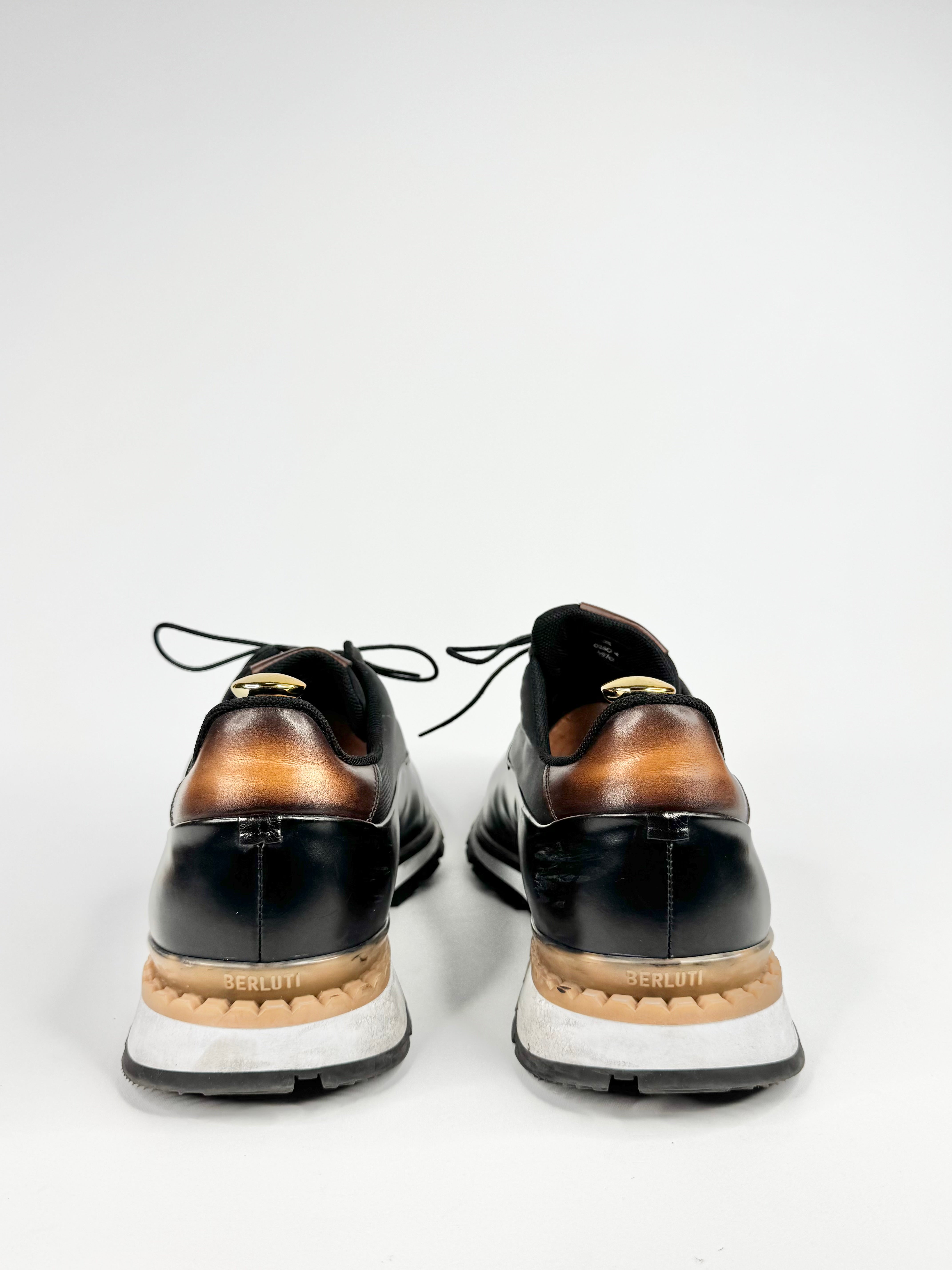 Berluti Black 'Fast Track' Leather Sneakers - EU43.5