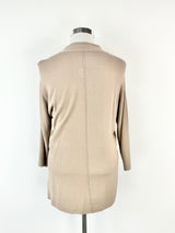 Le Tricote Perugia Lightweight Open Beige Cardigan - AU10/12